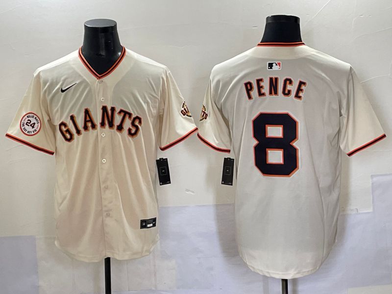 Men 2025 San Francisco Giants #8 Pence Cream Game Nike MLB Jersey style 6->youth mlb jersey->Youth Jersey